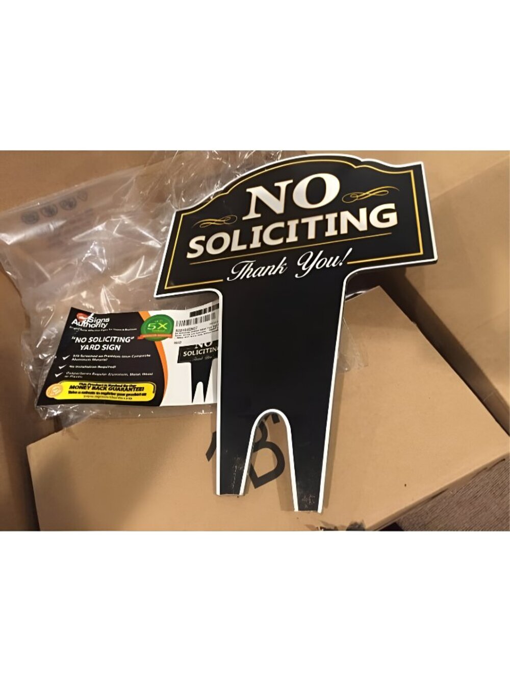 No Soliciting Sign For House Reflective Outdoor Yard Signs for Home/Business